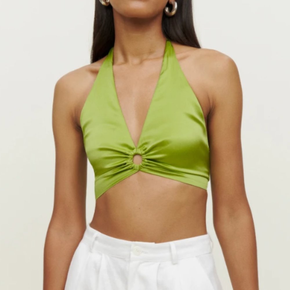 Reformation Nero Top in Guacamole Size 6